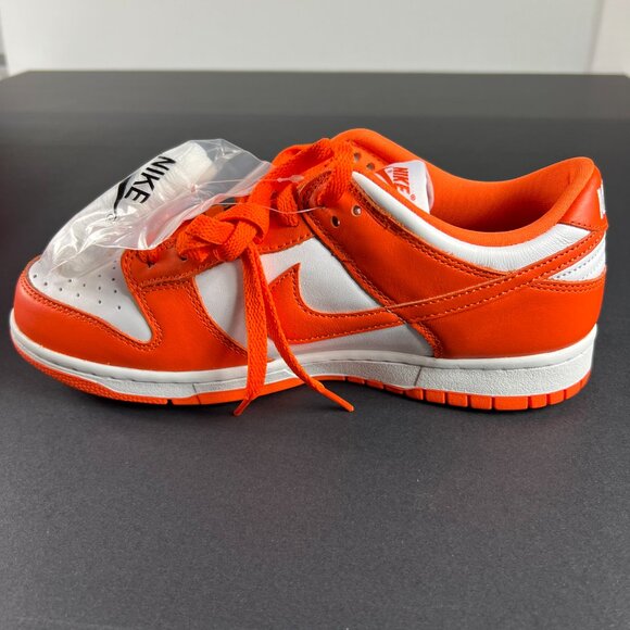Nike Dunk Low Shoes Men's 8.5 Syracuse 2020 Orange & White Sneakers CUI726-101 - Picture 3 of 13